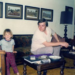 Brendan Patton and Larry Jennings at Jim Pattons apartment (mid-1970s).